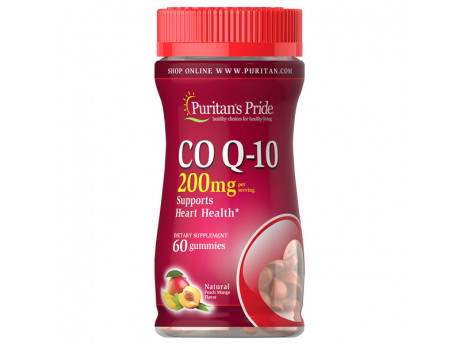 Co Q-10 200 мг Peach Mango Puritan's Pride (60 капсул)