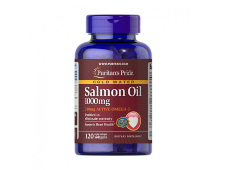 Omega-3 Salmon Oil 1000 мг Puritan's Pride (120 капсул)