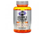 Arginine 500mg & Citrulline 250mg NOW (120 капсул)