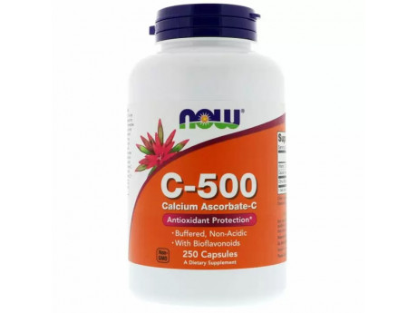 Vitamin C-500 Ascorbate NOW (250 капсул)