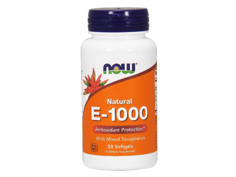 Vitamin E-1000 Mixed Toc NOW (50 капсул)
