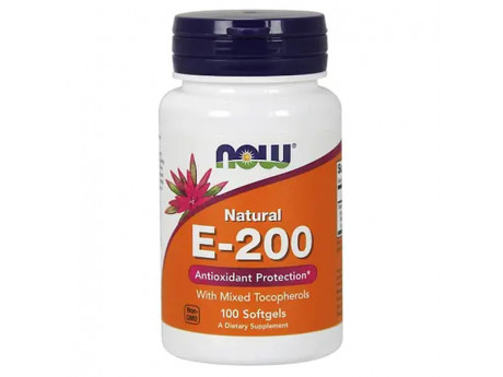 Vitamin E-200 Mixed Toc NOW (100 капсул)
