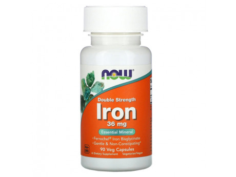 Iron 36 mg Ferrochel(r) NOW (90 капсул)