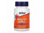 Mega D-3 & MK-7 NOW (60 вег капсул)