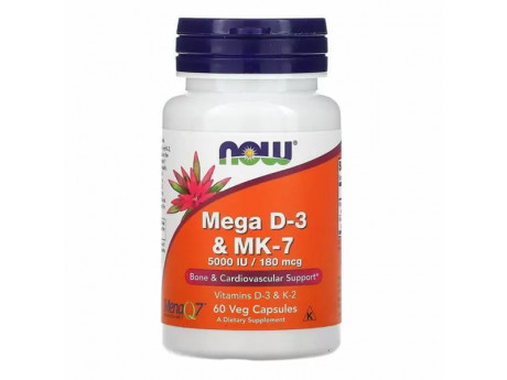 Mega D-3 & MK-7 NOW (60 вег капсул)