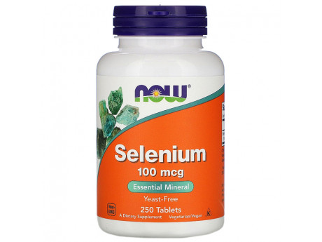 SELENIUM 100 мкг NOW (250 таблеток)