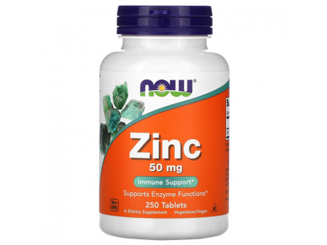 Zinc Gluconate 50 mg NOW (250 таблеток)