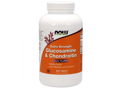 Glucosamine Chondroitin 2X 750/600 mg NOW (240 таблеток)