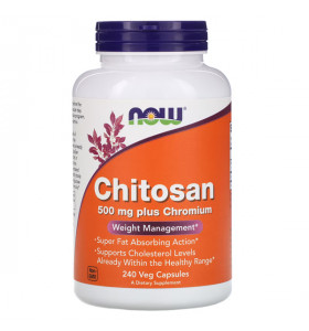 Chitosan Plus 500 mg NOW (240 вег капсул)