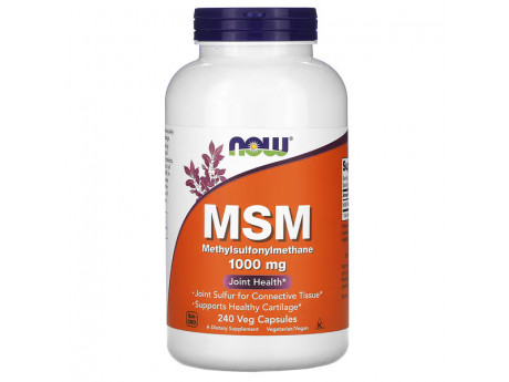 MSM 1000 mg NOW (240 вег капсул)