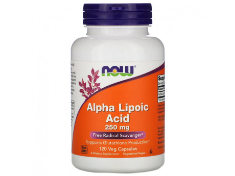 Alpha Lipoic Acid 250 mg NOW (120 вег капсул)