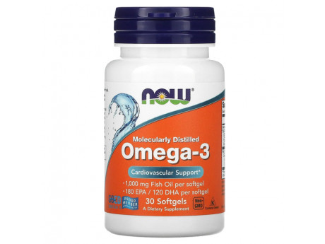 Omega-3 1000 mg Now Foods (30 капсул)