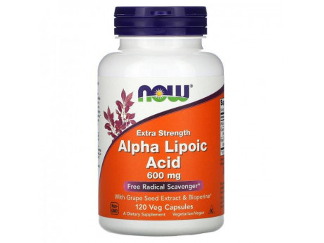 Alpha Lipoic Acid 600 mg NOW (120 вег капсул)
