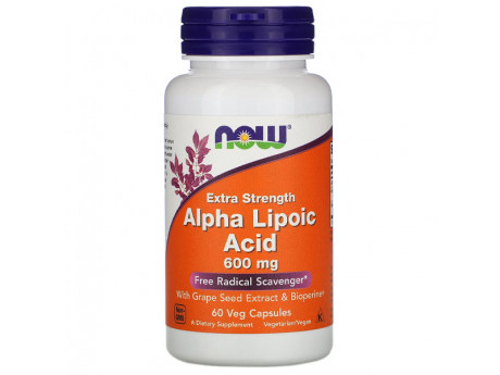 Alpha Lipoic Acid 600 mg NOW (60 вег капсул)