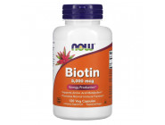 Biotin 5000 мкг NOW (60 вег капсул)