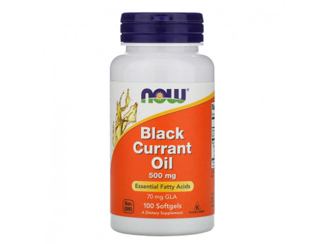 Black Currant Oil 500 mg NOW (100 капсул)