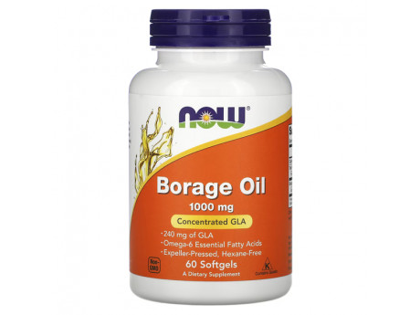 Borage Oil 1000 mg NOW (60 капсул)