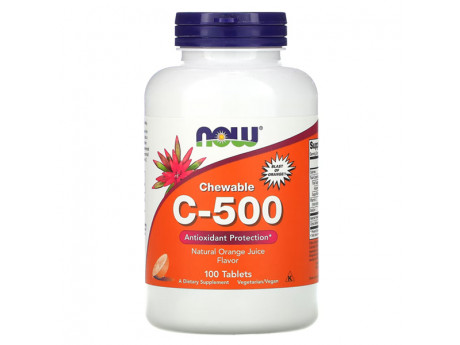 Vitamin C-500 Chewable NOW (100 таблеток)