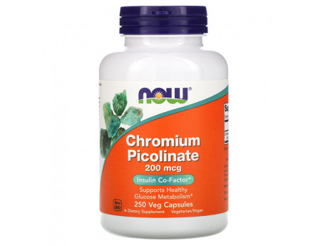 Chromium Picolinate 200 мкг NOW (250 вег капсул)