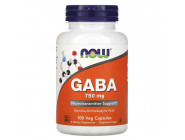 GABA 750 mg NOW (100 вег капсул)