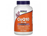 CoQ10 60 mg with Omega-3 NOW (240 капсул)