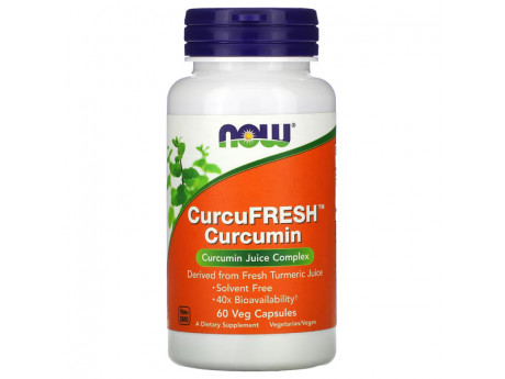 CurcuFresh Curcumin 500 mg NOW (60 вег капсул)