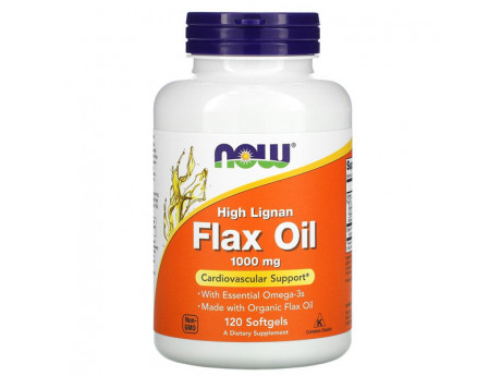 Flax Oil 1000 мг NOW (120 вег капсул)