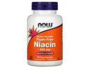 Flush Free Niacin 500 мг NOW (90 вег капсул)
