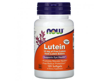 Lutein (Esters) 10 мг NOW (120 капсул)