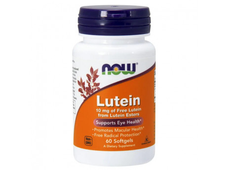 Lutein (Esters) 10 мг NOW (60 капсул)