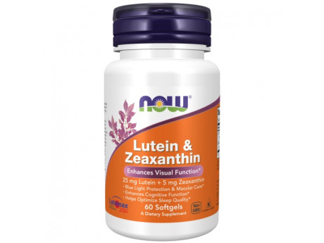 Lutein & Zeaxanthin NOW (60 капсул)