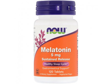 Melatonin 5 мг SR Now Foods (120 таблеток)