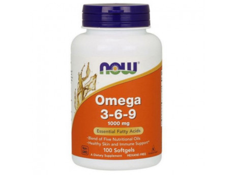 Omega 3-6-9 1000 мг Now Foods (100 капсул)