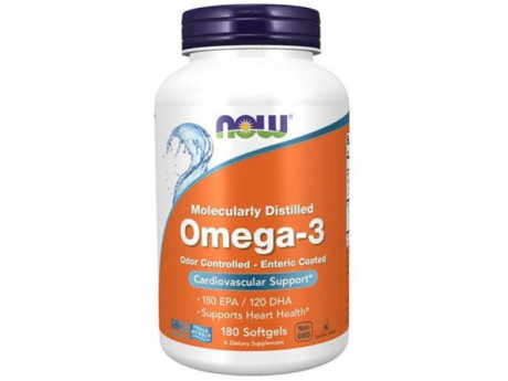 Omega-3 Enteric Now Foods (180 капсул)