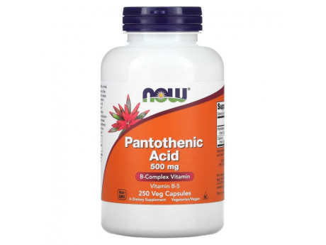Pantothenic Acid 500 мг NOW (250 вег капс)