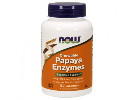 Papaya Enzyme Chewable NOW (180 таблеток)