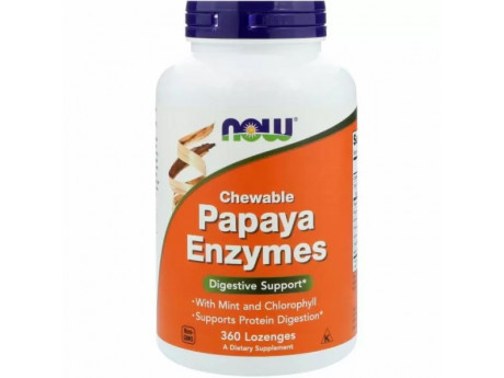 Papaya Enzyme Chewable NOW (360 таблеток)