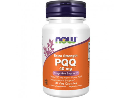PQQ 40 мг Extra Strength NOW (50 вег капсул)