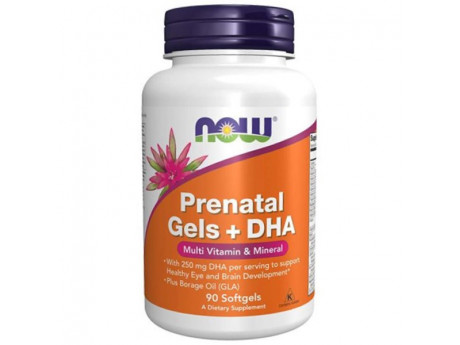 Prenatal Gels with DHA NOW (90 капсул)