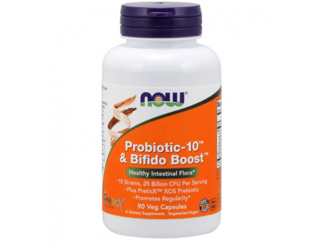 Probiotic-10 & Bifido Boost NOW (90 вег капсул)