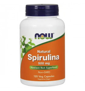Spirulina 500 мг NOW (120 вег капсул)