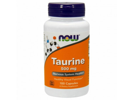 Taurine 500 мг NOW (100 капсул)