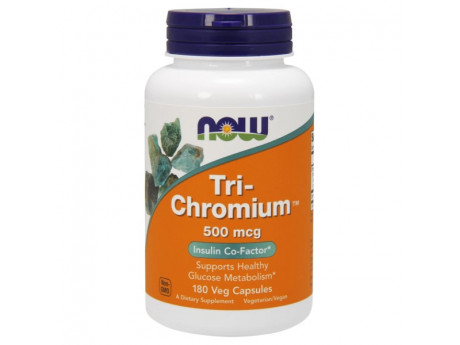 Tri-Chromium 500 мкг Cinnam NOW (180 вег капсул)