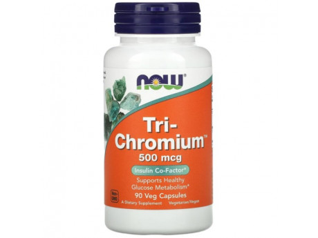 Tri-Chromium 500 мкг Cinnam NOW (90 вег капсул)