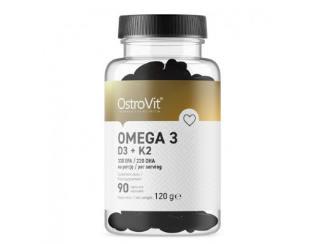 Omega 3 D3+K2 Ostrovit (90 капсул)