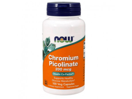 Chromium Picolinate 200 мкг NOW (100 вег капсул)