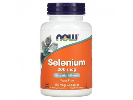 Selenium 200 мкг NOW (180 вег капсул)