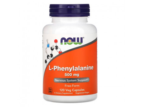 L-Phenylalanine 500 мг NOW (120 вег капсул)