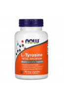 L-Tyrosine 750 мг Extra Strength NOW (90 вег капсул)