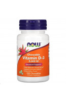 Chewable Vitamin D-3 5000 IU Mint NOW (120 таблеток)